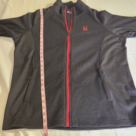 Spyder Men's Black SZ XL Front Full Zip Logo Hand Pockets Sports Jacket Outdoor - Picture 13 of 15